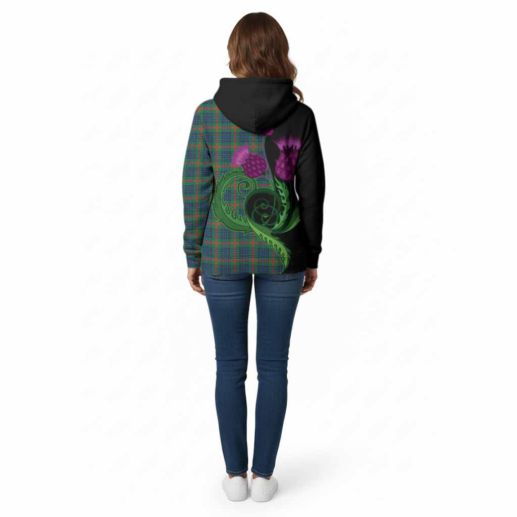 Aiton Tartan Cotton Hoodie Traditional Scottish Thistle