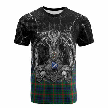 Aiton Tartan Crest Cotton T-shirt Celtic Odin's Raven Legacy
