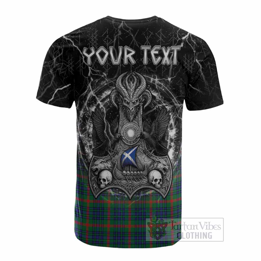 Aiton Tartan Crest Cotton T-shirt Celtic Odin's Raven Legacy