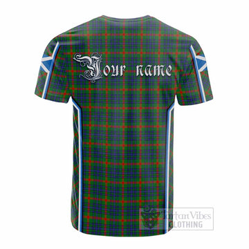 Aiton Tartan Crest Cotton T-shirt Scotland Coat of Arm Flag Style - Tartan Vibes Clothing