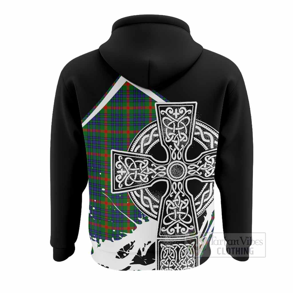 Aiton Tartan Crest Hoodie Scottish Celtic Cross Heritage