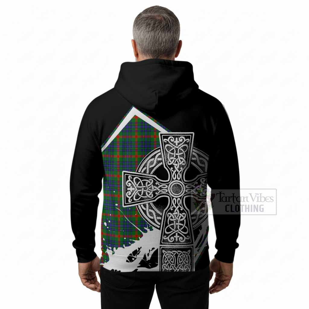 Aiton Tartan Crest Hoodie Scottish Celtic Cross Heritage