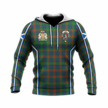 Aiton Tartan Crest Knitted Hoodie Scotland Coat of Arm Flag Style - Tartan Vibes Clothing