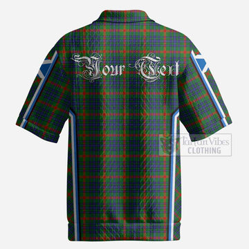 Aiton Tartan Crest Men’s Polo Sweater Top Scotland Coat of Arm Flag Style