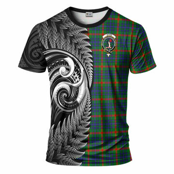 Aiton Tartan Crest T-Shirt With New Zealand Silver Fern Maori Koru