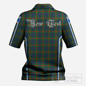 Aiton Tartan Crest Women’s Polo Sweater Top Scotland Coat of Arm Flag Style
