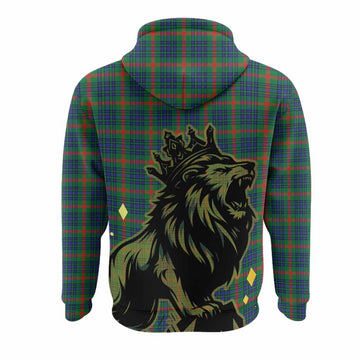 Aiton Tartan Family Crest Hoodie Crowned Lion Roaring