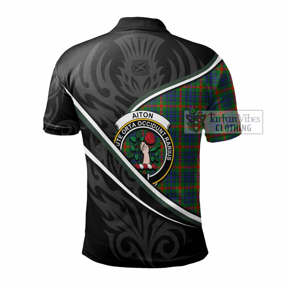 Aiton Tartan Family Crest Polo Shirt Celtic Scottish Thistle Floral - Tartan Vibes Clothing