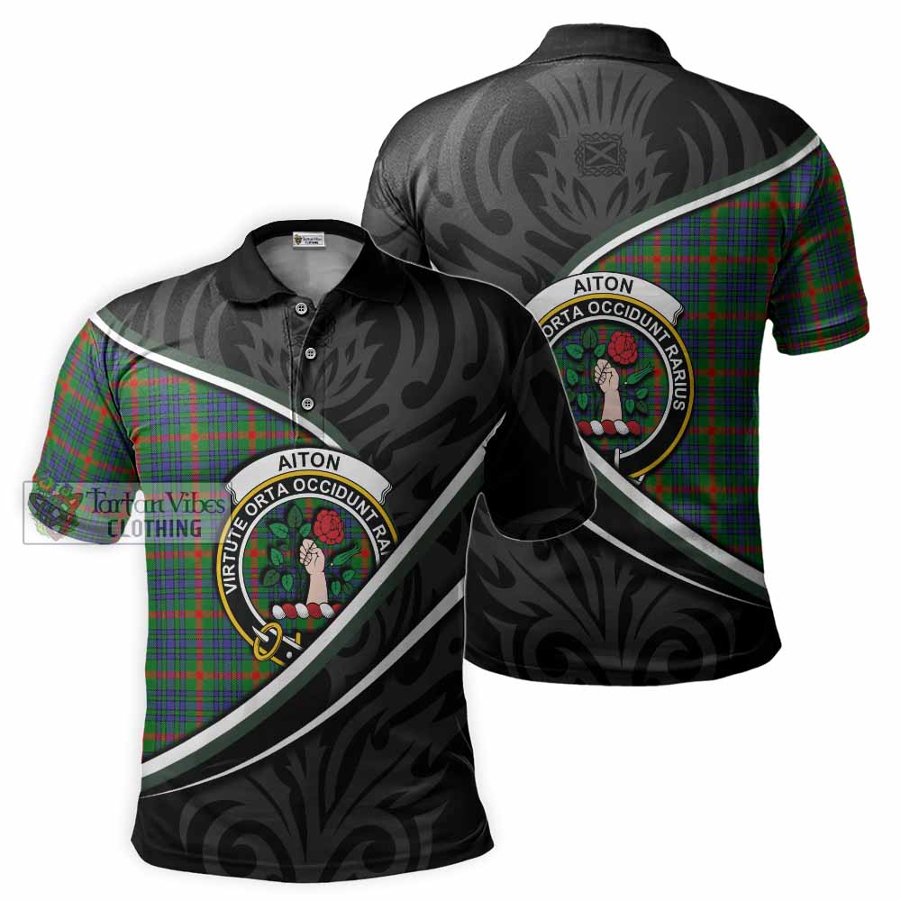 Aiton Tartan Family Crest Polo Shirt Celtic Scottish Thistle Floral - Tartan Vibes Clothing