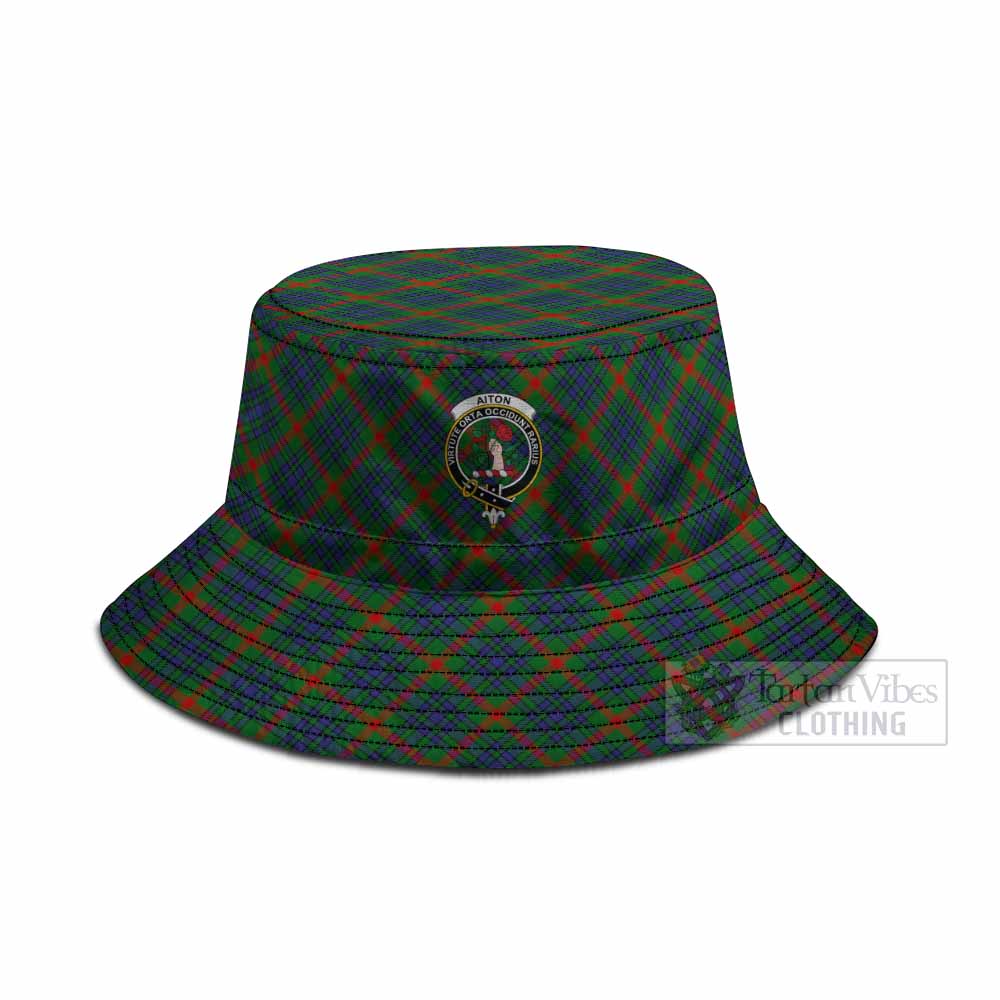 Aiton Tartan Fishing Hat with Family Crest