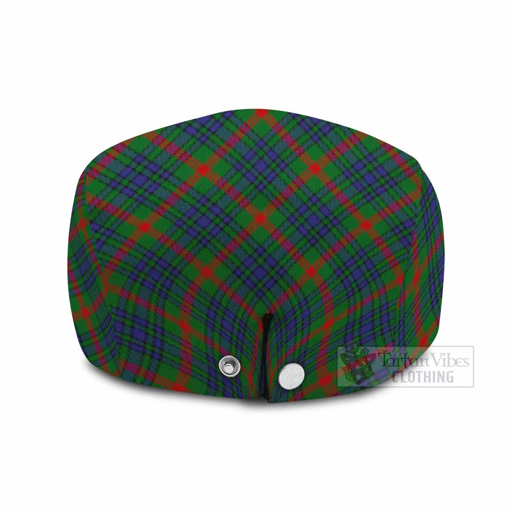 Aiton Tartan Flat Cap, Jeff Cap Cross Style with Family Crest - Tartan Vibes Clothing