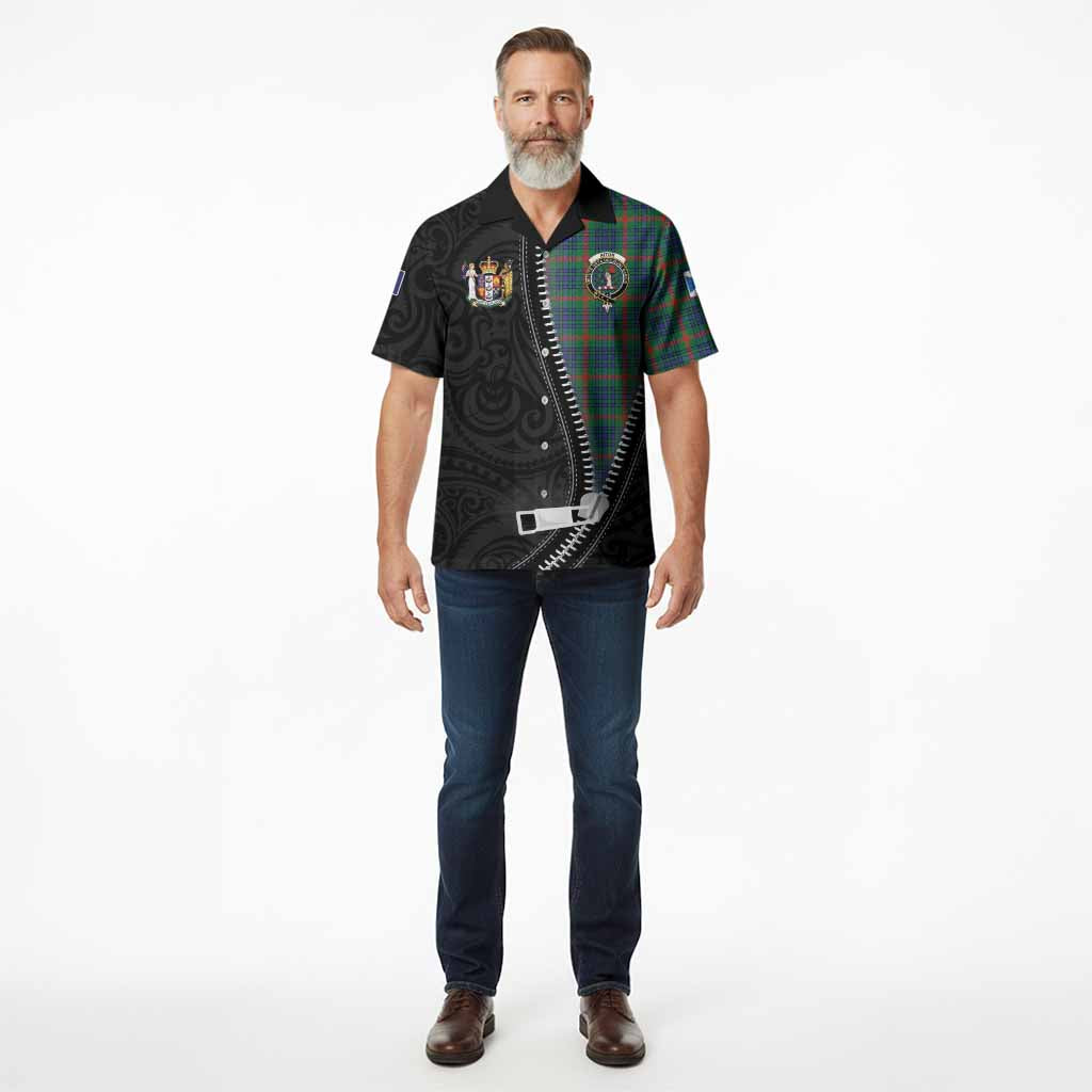 Aiton Tartan Hawaiian Shirt New Zealand Pattern Unique Zipper Stylized