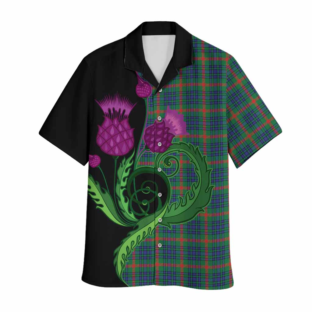 Aiton Tartan Hawaiian Shirt Traditional Scottish Thistle