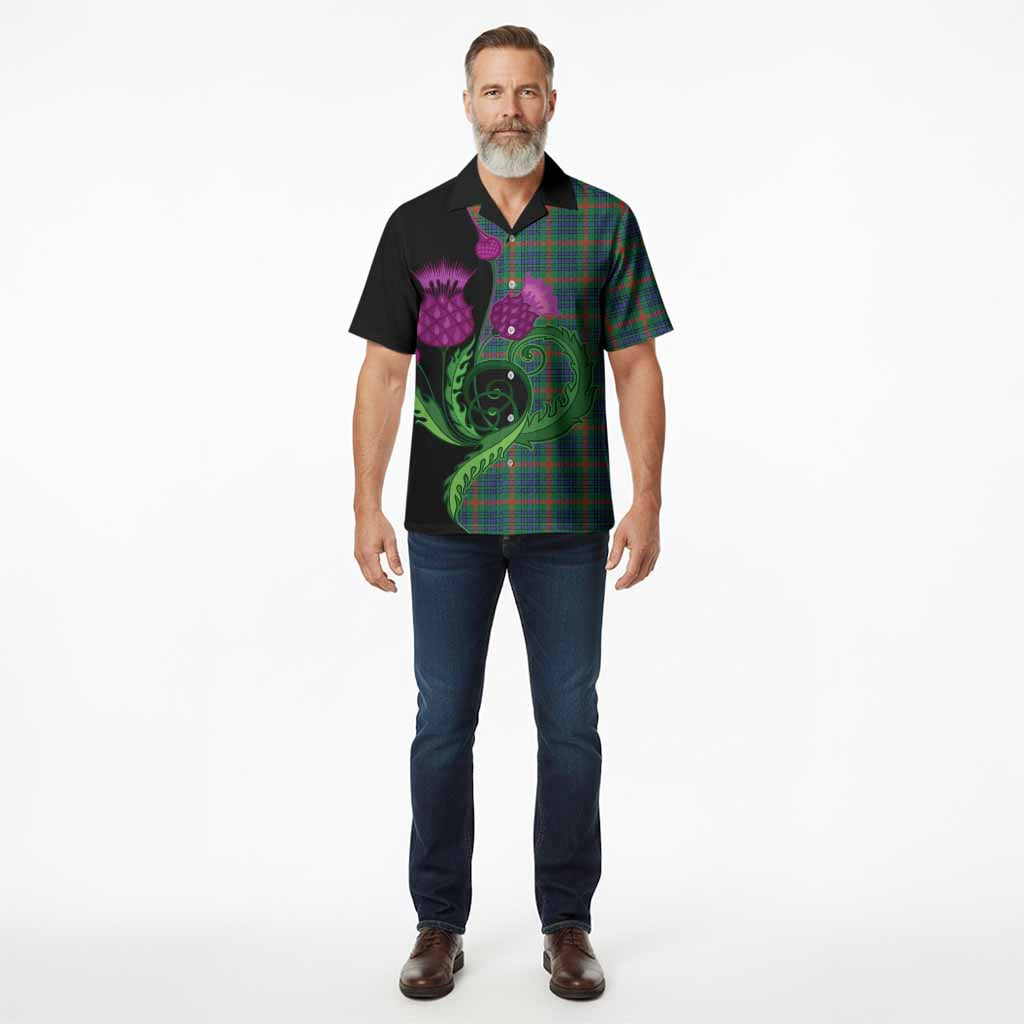 Aiton Tartan Hawaiian Shirt Traditional Scottish Thistle