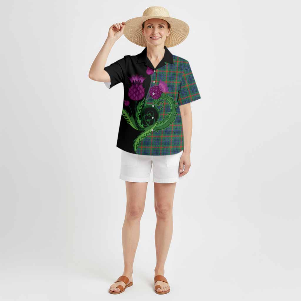 Aiton Tartan Hawaiian Shirt Traditional Scottish Thistle