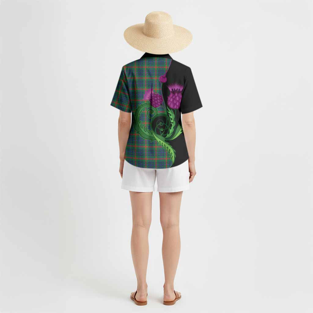 Aiton Tartan Hawaiian Shirt Traditional Scottish Thistle