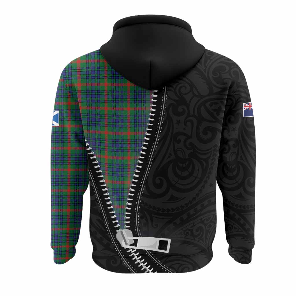 Aiton Tartan Hoodie New Zealand Pattern Unique Zipper Stylized