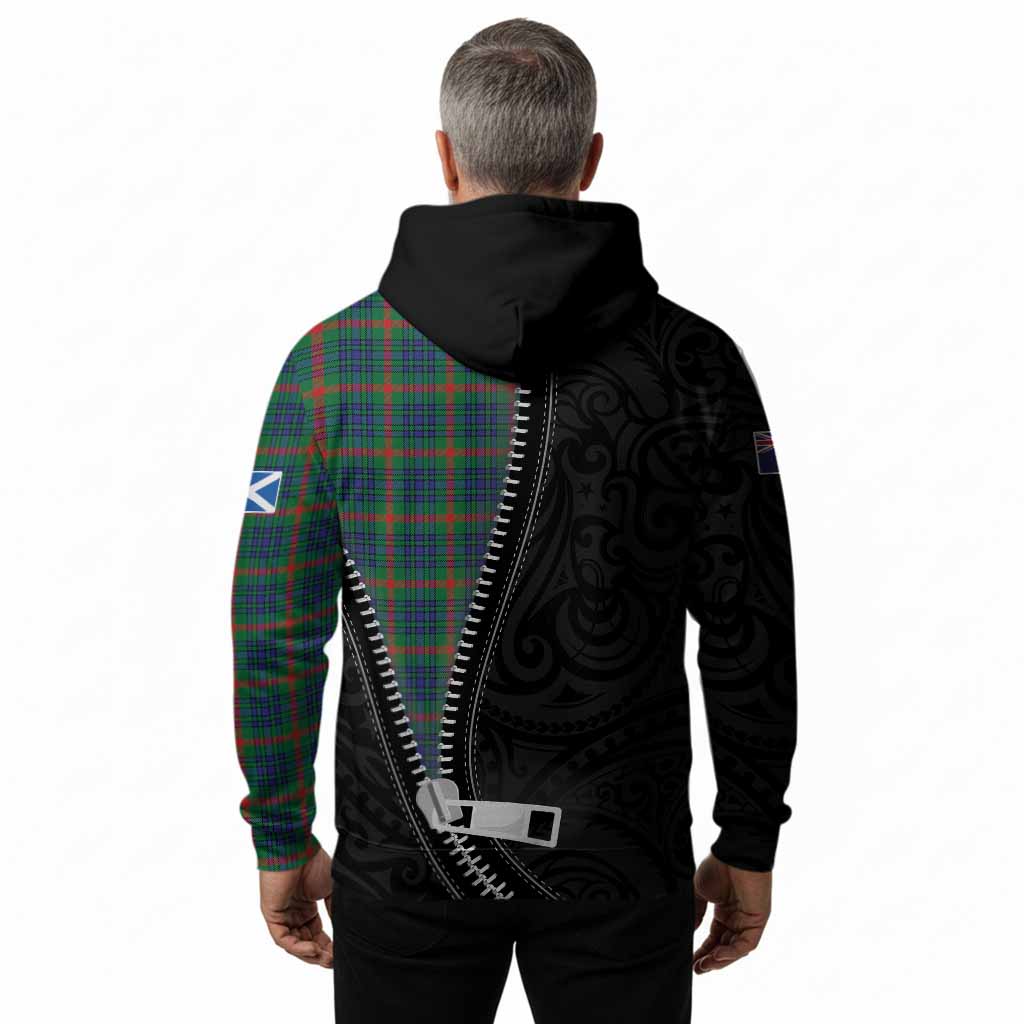 Aiton Tartan Hoodie New Zealand Pattern Unique Zipper Stylized