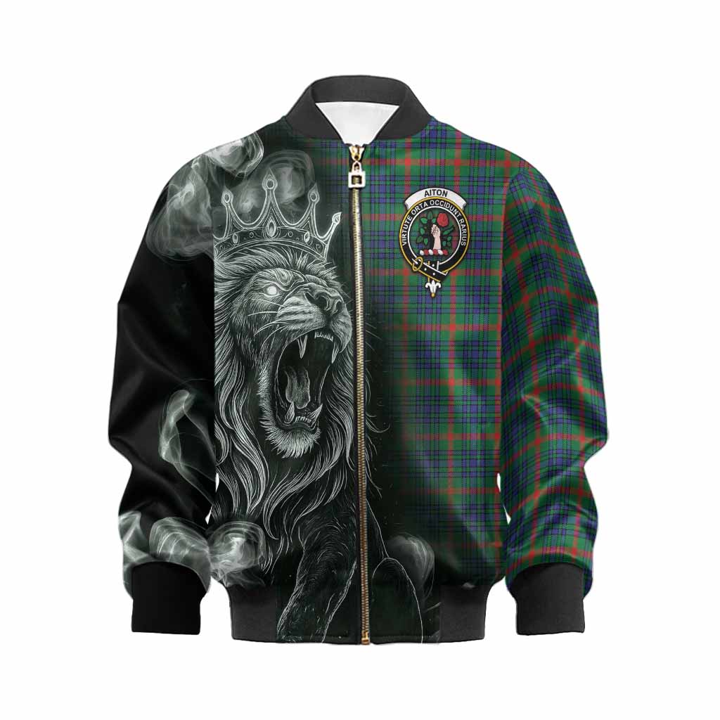 Aiton Tartan Kid Bomber Jacket Roaring Lion Heritage