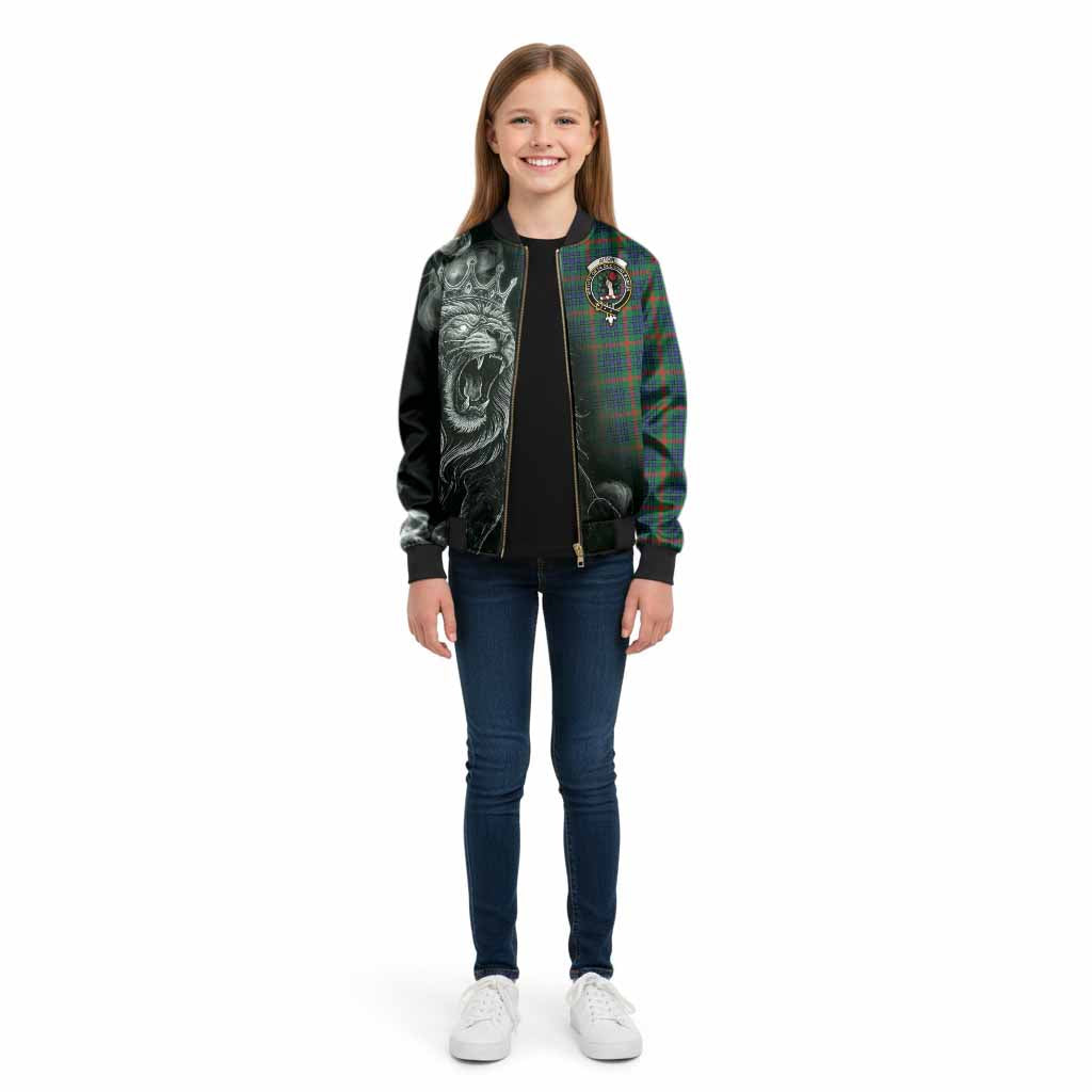 Aiton Tartan Kid Bomber Jacket Roaring Lion Heritage