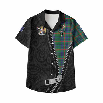 Aiton Tartan Kid Hawaiian Shirt New Zealand Pattern Unique Zipper Stylized