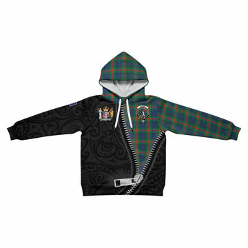 Aiton Tartan Kid Hoodie New Zealand Pattern Unique Zipper Stylized