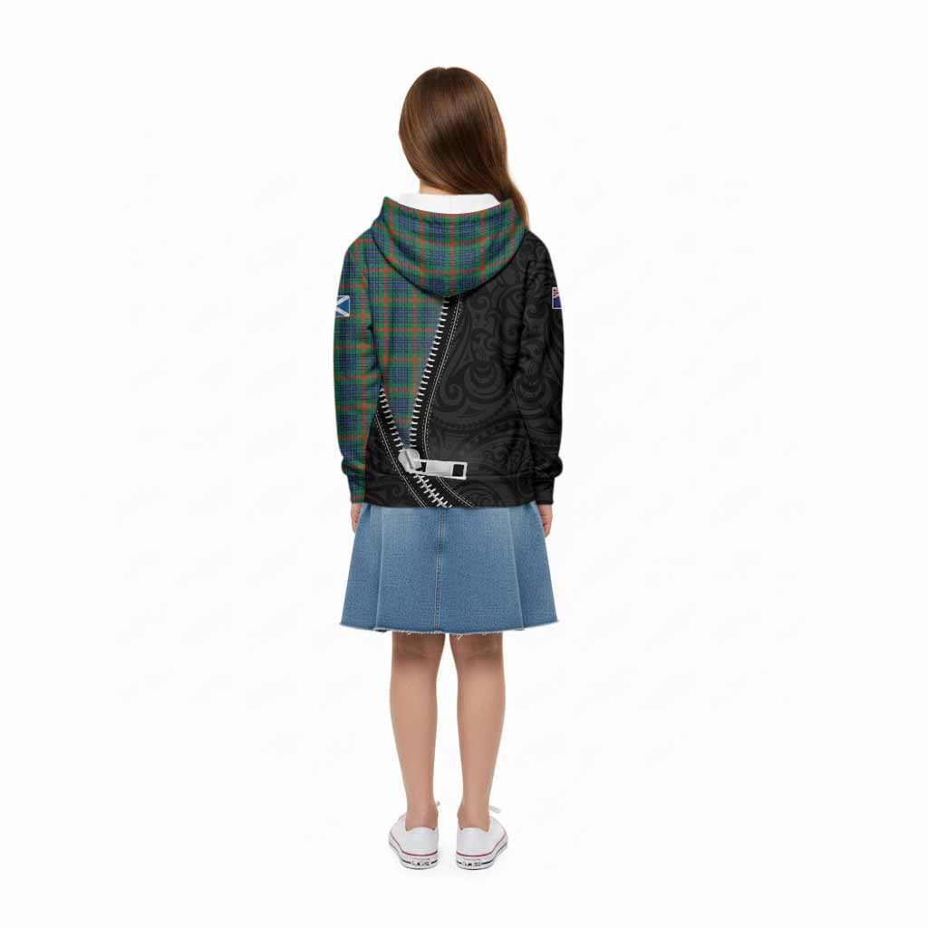 Aiton Tartan Kid Hoodie New Zealand Pattern Unique Zipper Stylized