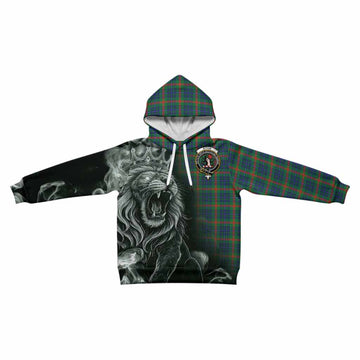 Aiton Tartan Kid Hoodie Roaring Lion Heritage