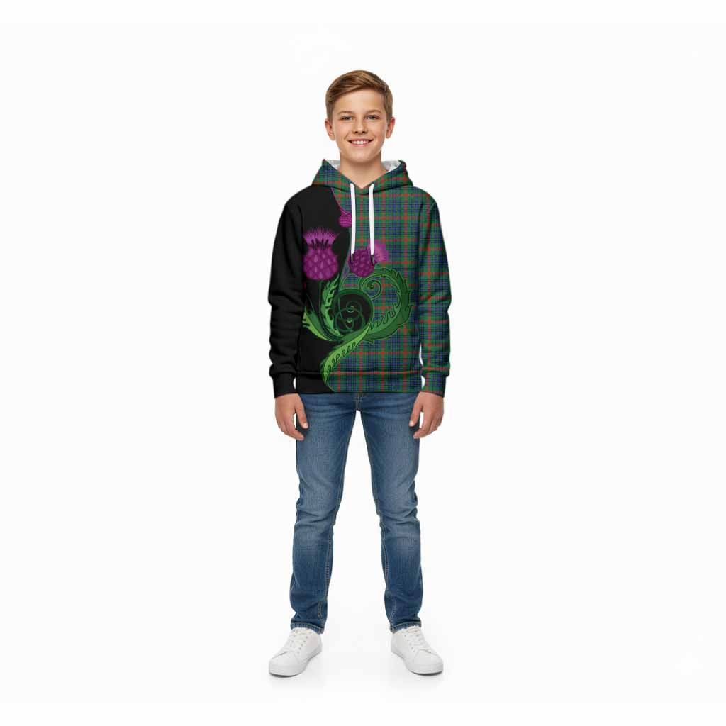 Aiton Tartan Kid Hoodie Traditional Scottish Thistle