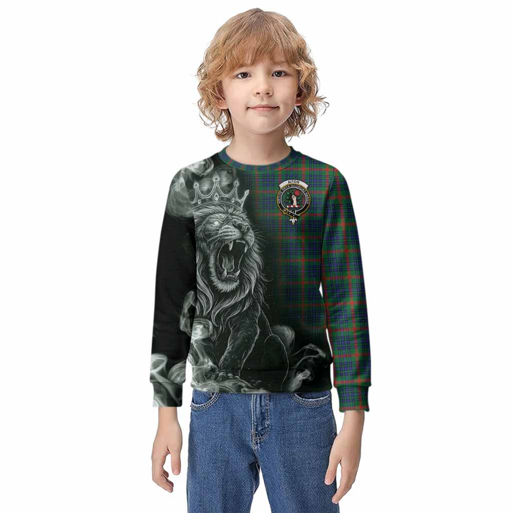 Aiton Tartan Kid Knitted Sweatshirt Roaring Lion Heritage