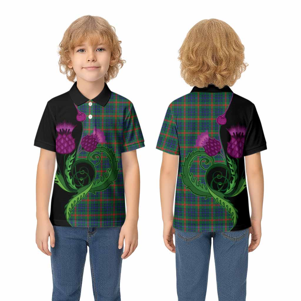 Aiton Tartan Kid Polo Shirt Traditional Scottish Thistle