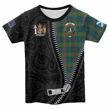 Aiton Tartan Kid T-shirt New Zealand Pattern Unique Zipper Stylized