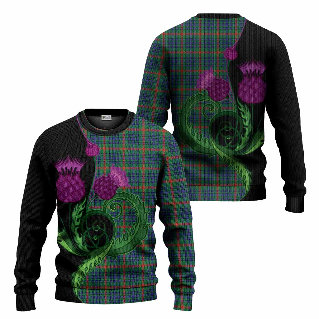 Aiton Tartan Knitted Sweater Traditional Scottish Thistle