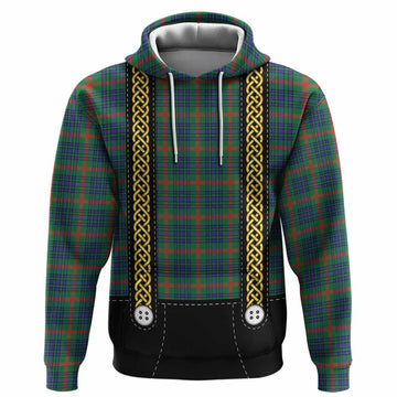 Aiton Tartan Lederhosen Costume Hoodie Scotland Celtic Knot Motif