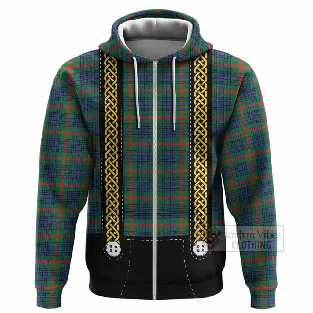 Aiton Tartan Lederhosen Costume Hoodie Scotland Celtic Knot Motif
