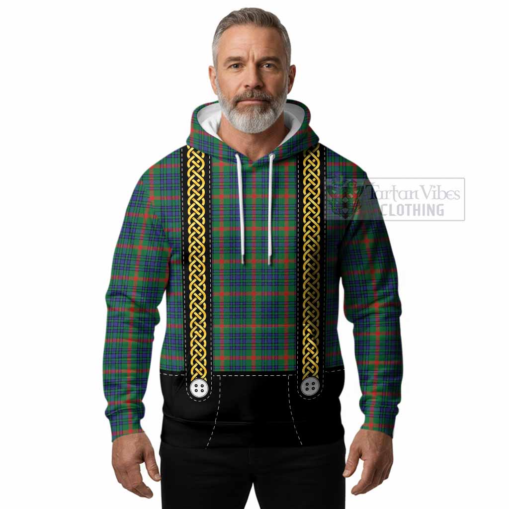 Aiton Tartan Lederhosen Costume Hoodie Scotland Celtic Knot Motif
