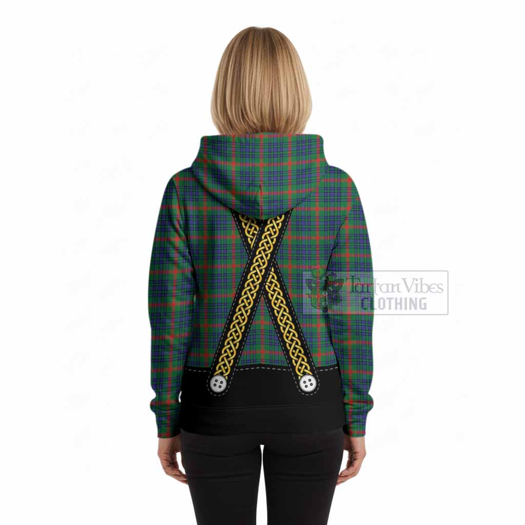 Aiton Tartan Lederhosen Costume Hoodie Scotland Celtic Knot Motif