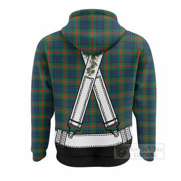Aiton Tartan Lederhosen Costume Hoodie Scotland Thistle Floral