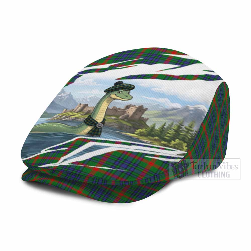 Aiton Tartan Loch Ness Monster Scottish Heritage Art Flat Cap, Jeff Cap