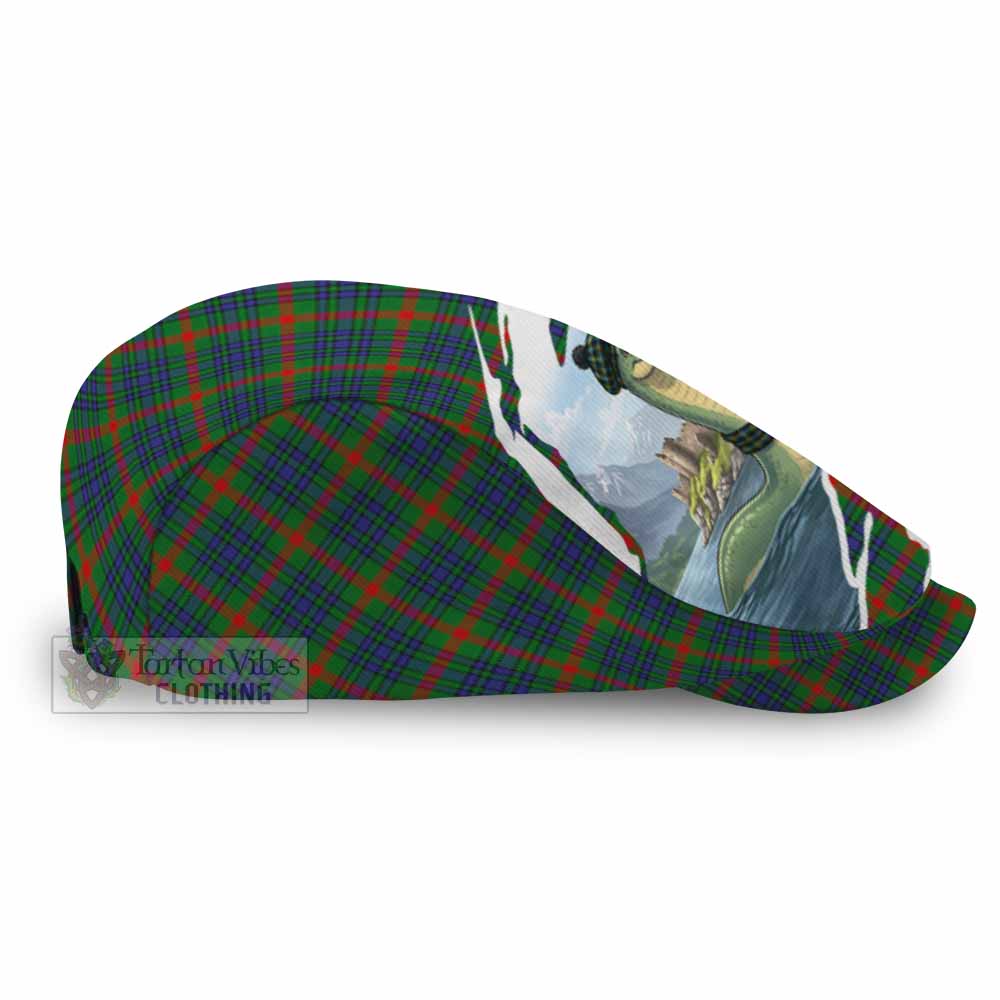 Aiton Tartan Loch Ness Monster Scottish Heritage Art Flat Cap, Jeff Cap