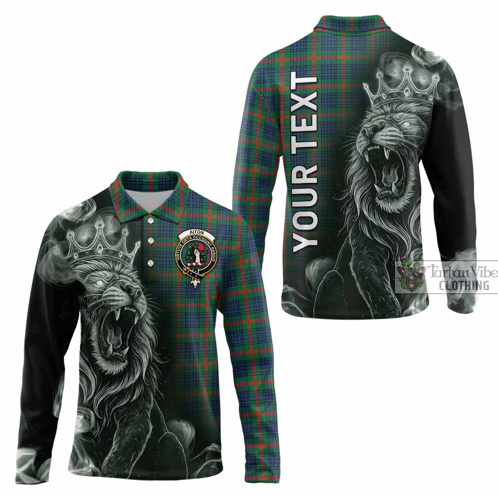 Aiton Tartan Long Sleeve Polo Shirt Roaring Lion Heritage