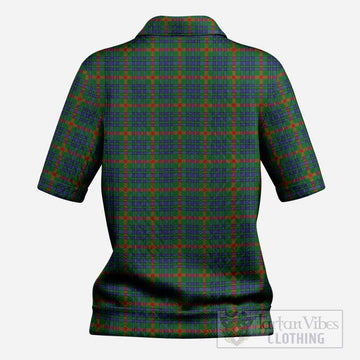 Aiton Tartan Women’s Polo Sweater Top with Family Crest