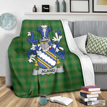 Tartan Vibes Clothing Aland Irish Clan Tartan Blanket with Coat of Arms