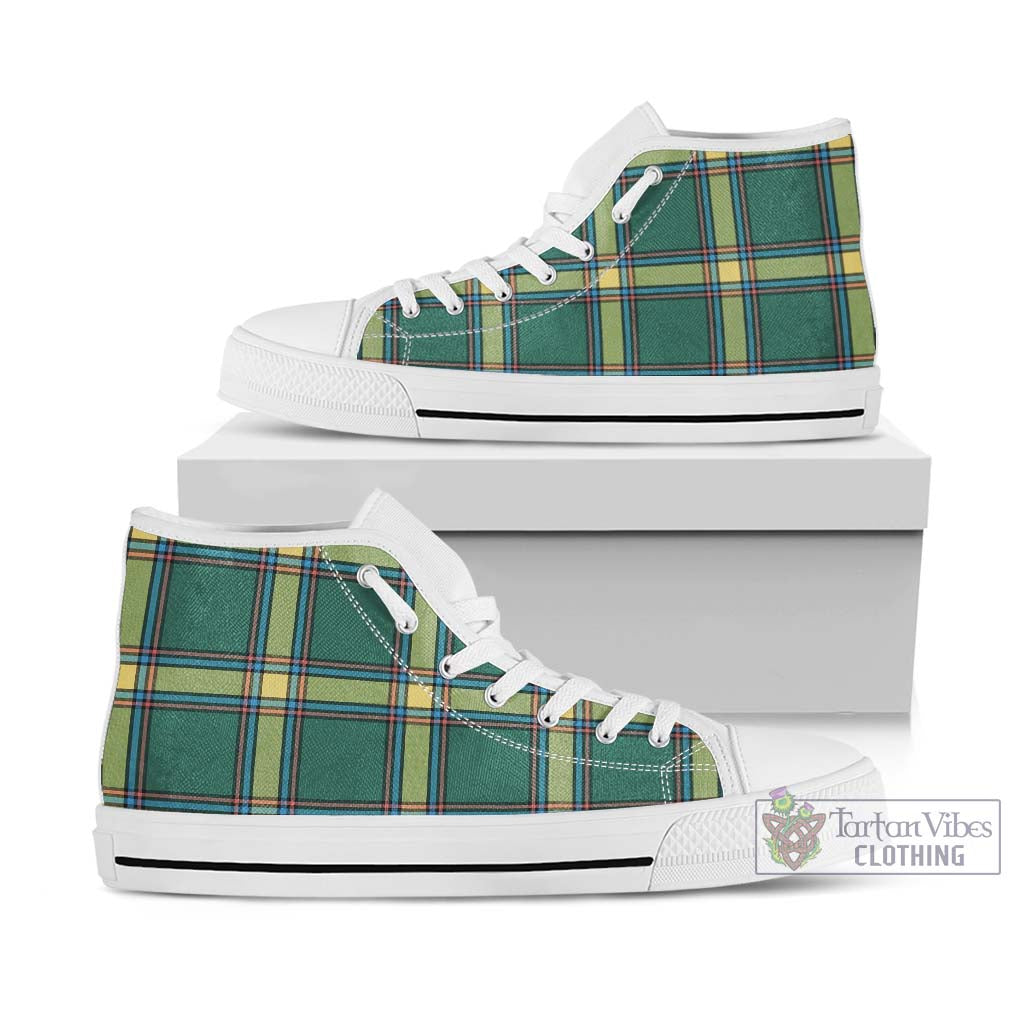 Tartan Vibes Clothing Alberta Province Canada Tartan High Top Shoes