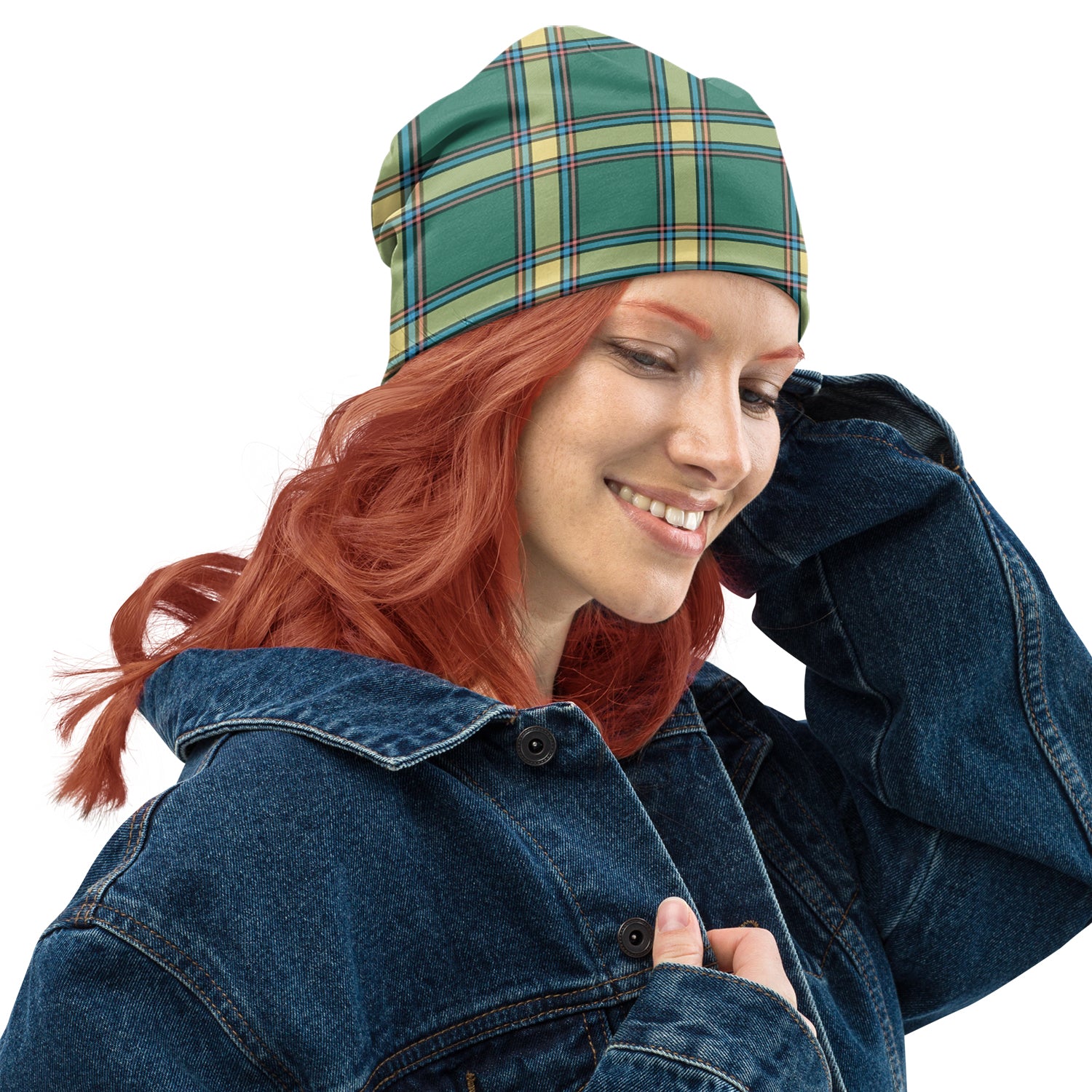 Alberta Province Canada Tartan Beanies Hat One Size 22 inches 15.5 inches - Tartanvibesclothing