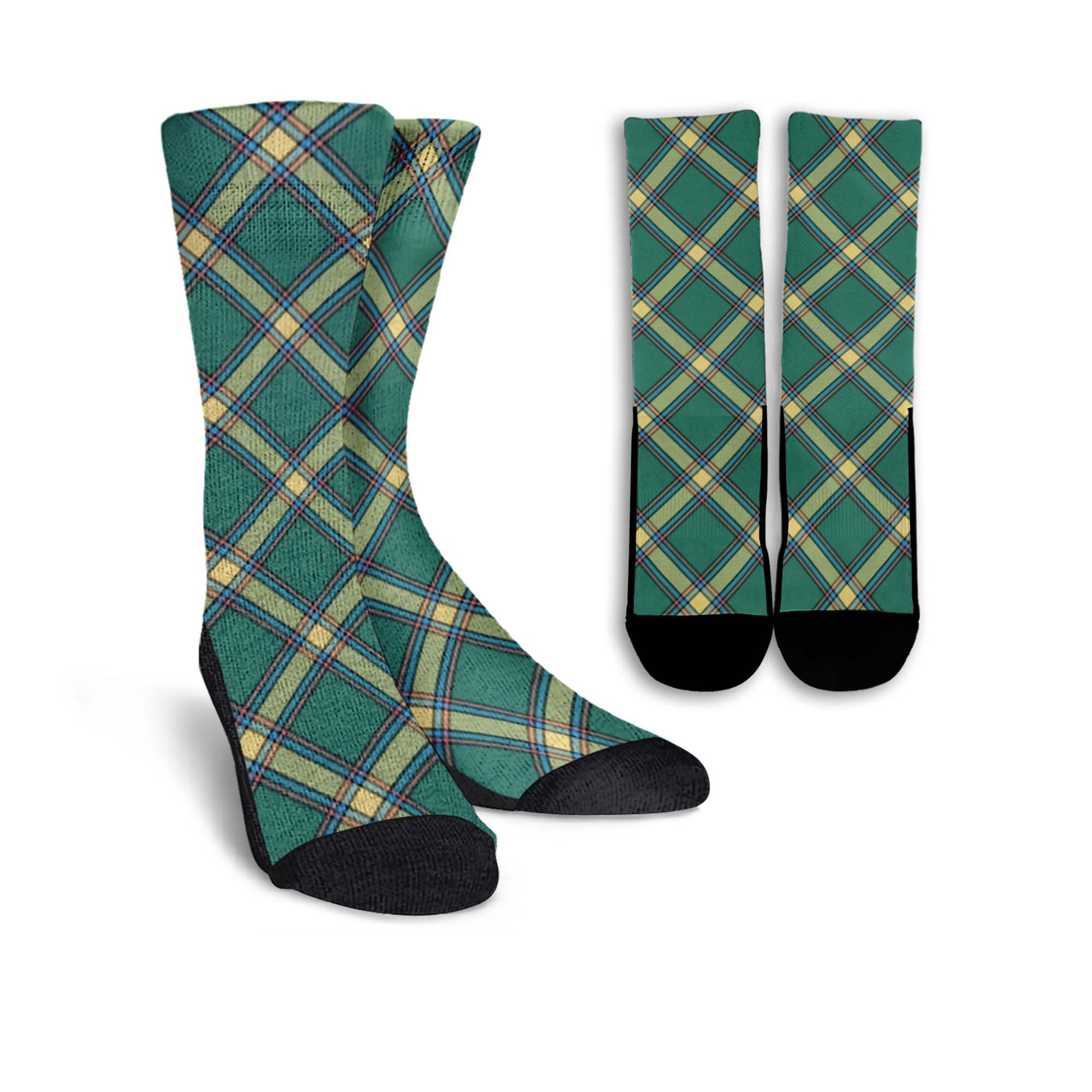 Alberta Province Canada Tartan Crew Socks Cross Style Crew Socks - Tartan Vibes Clothing