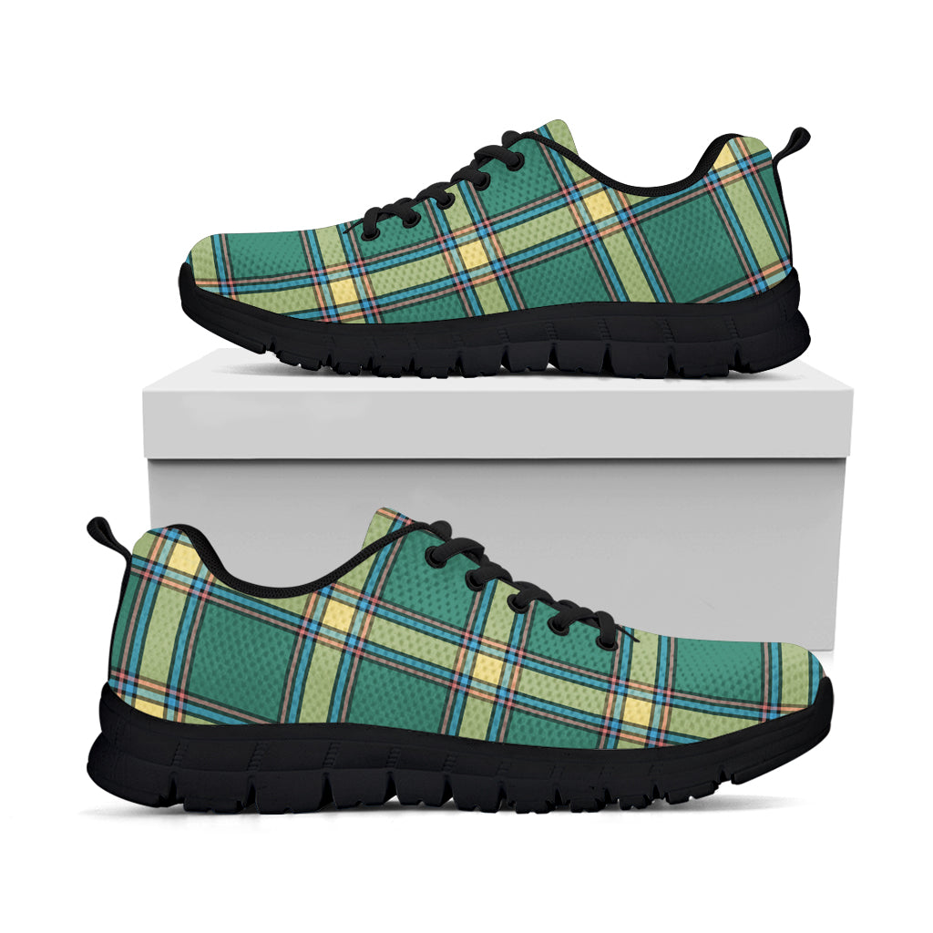Alberta Province Canada Tartan Sneakers Black - Tartanvibesclothing