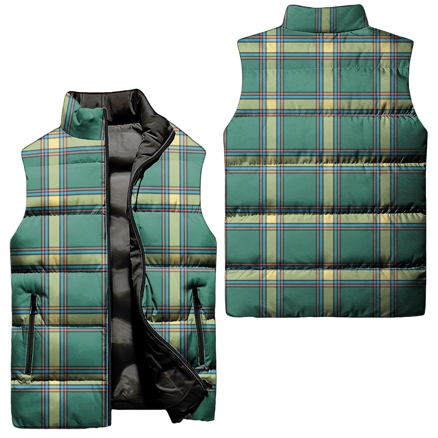 Alberta Province Canada Tartan Sleeveless Puffer Jacket Unisex - Tartanvibesclothing