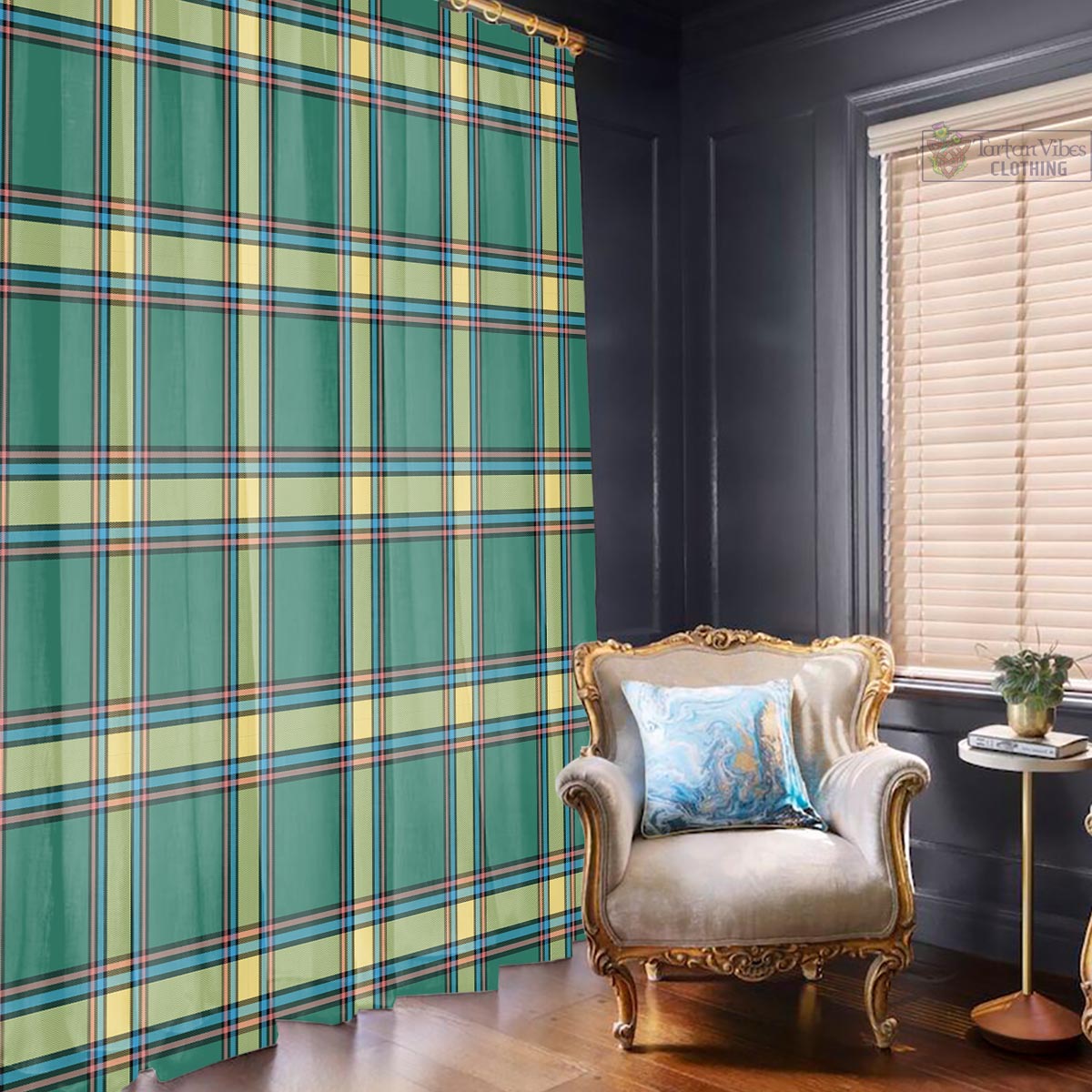 Alberta Province Canada Tartan Window Curtain