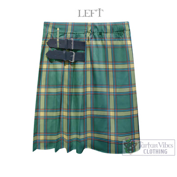 Alberta Province Canada Tartan Men's Pleated Skirt - Fashion Casual Retro Scottish Kilt Style
